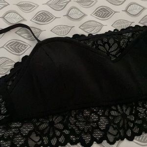 NWT Lace Aerie black bra